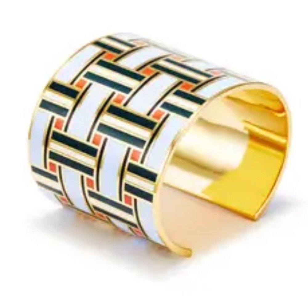 Tory Burch Geo Enamel Cuff Bracelet